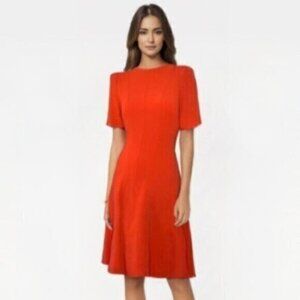 NWT Banana Republic Orange Panel Fit & Flat Sheath Office Dress